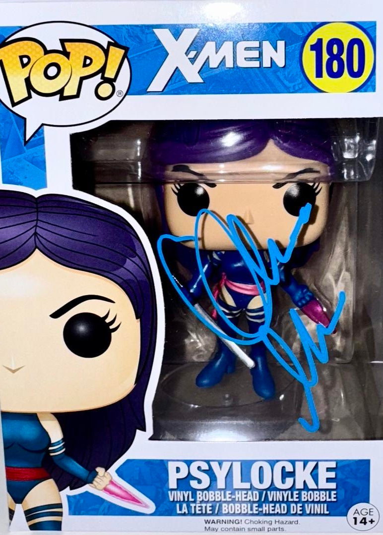 Olivia Munn Signed Funko Pop #180 Psylocke X-Men - Beckett COA #01